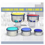 10 Pcs Steel Push & Lock Bowl Set (10PL1N)